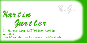 martin gurtler business card